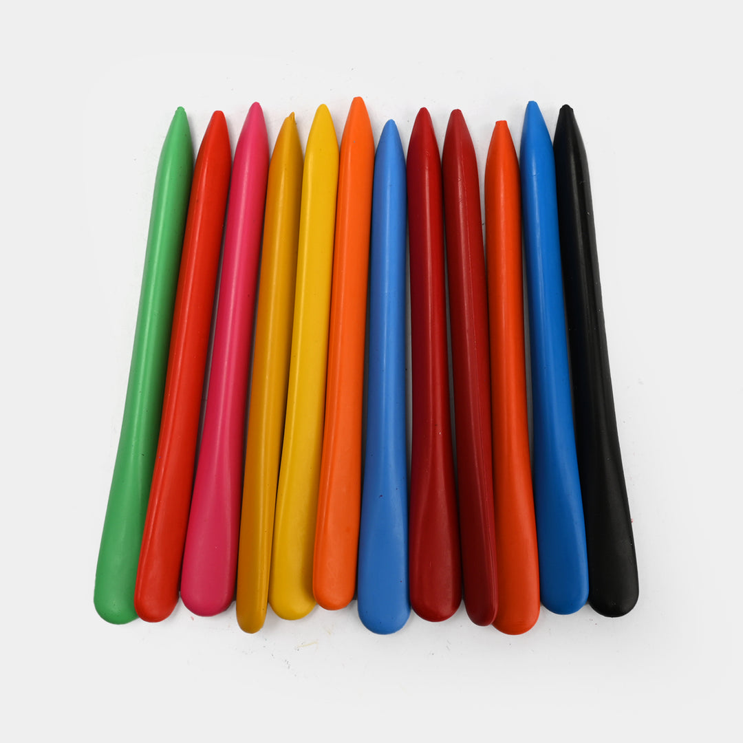 FUN & LEARN WITH PLASTIC CRAYON | 24Pcs