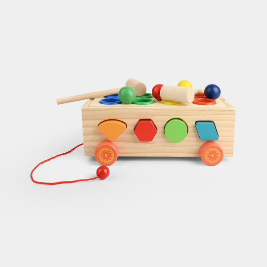 Educational Wooden Toy Shape Matching Trailer