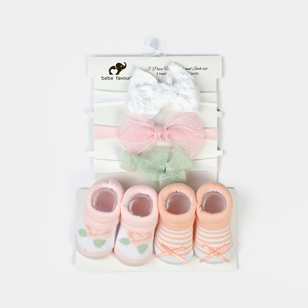 Baby Girl Socks & Headband Pack of 2