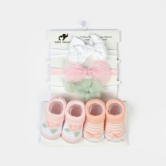 Baby Girl Socks & Headband Pack of 2