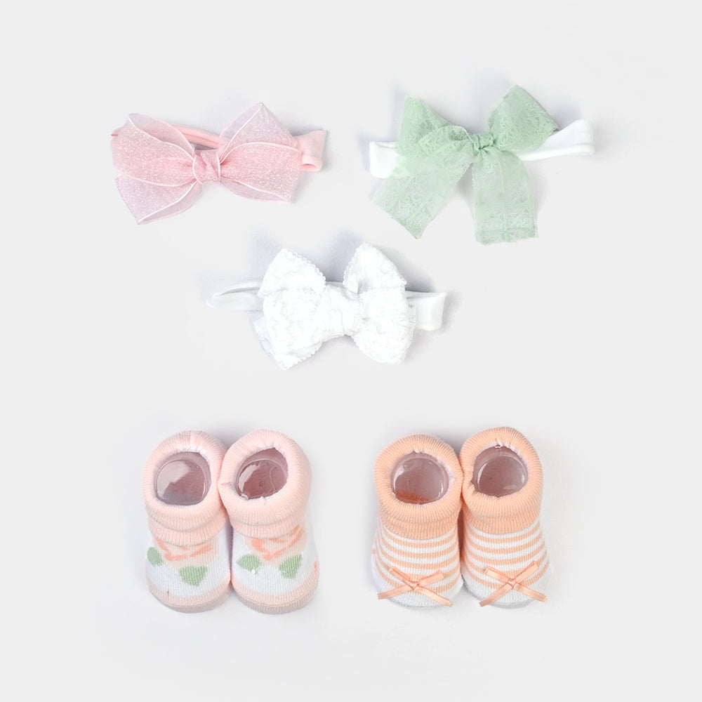 Baby Girl Socks & Headband Pack of 2