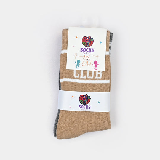 Boys Socks Pack of 2 ATH. Club-Sand/Grey