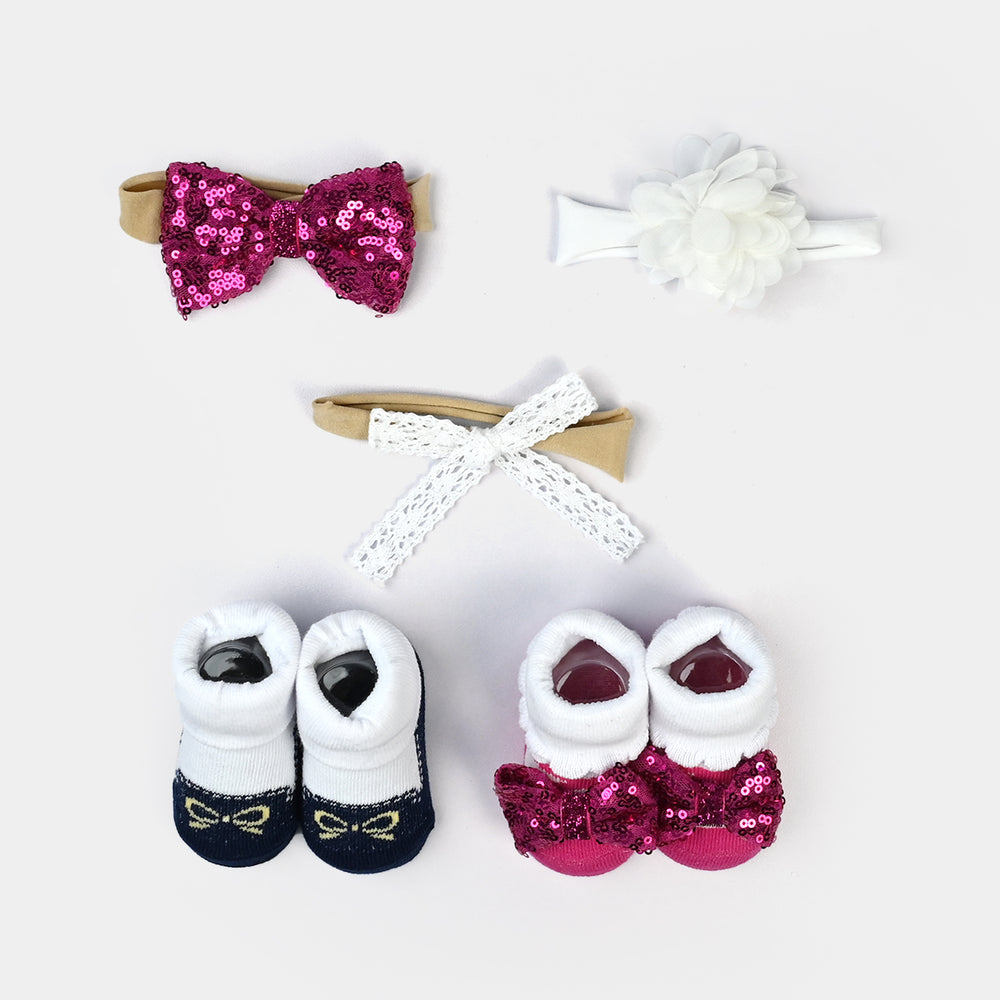 Baby Girl Socks & Headband Pack of 2