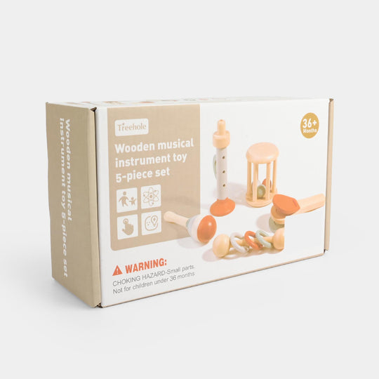 Wooden Musical Instrument Toy 5-Piece Set