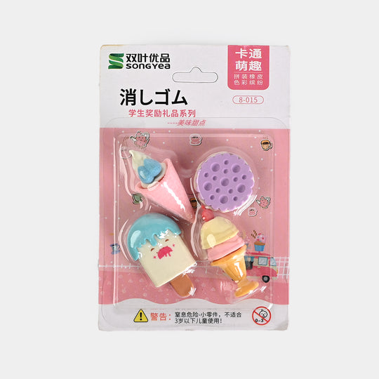 Cute Novelty Stationery Eraser Set