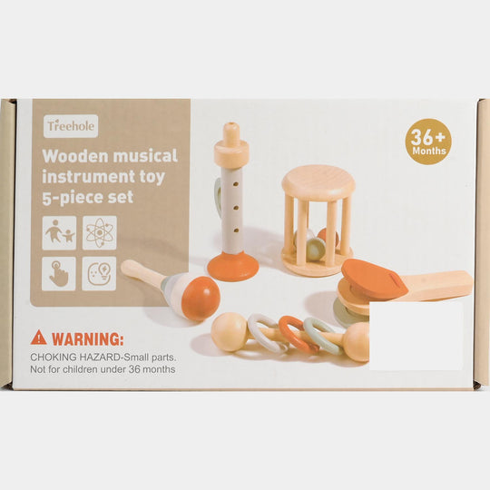 Wooden Musical Instrument Toy 5-Piece Set