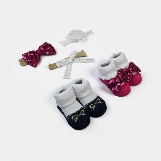 Baby Girl Socks & Headband Pack of 2