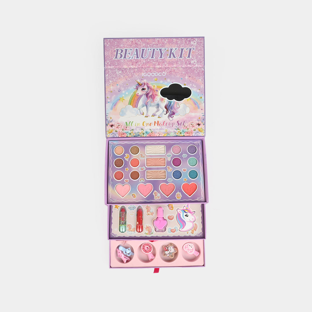 Girls Unicorn All-In-One Glam Beauty Makeup Kit
