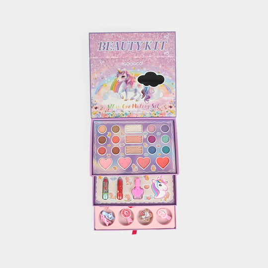 Girls Unicorn All-In-One Glam Beauty Makeup Kit