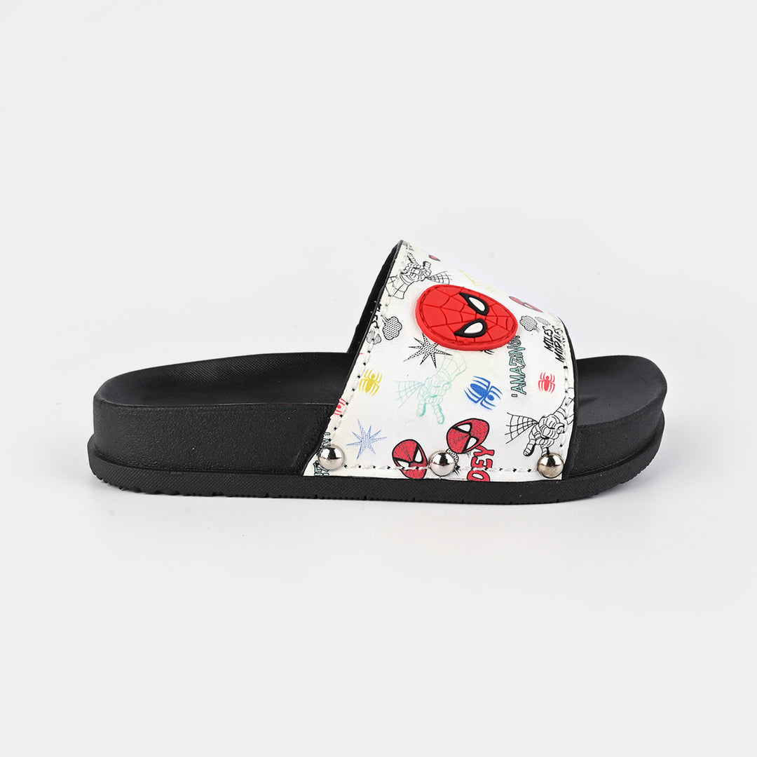 Boys Slipper SF-08- Black/White