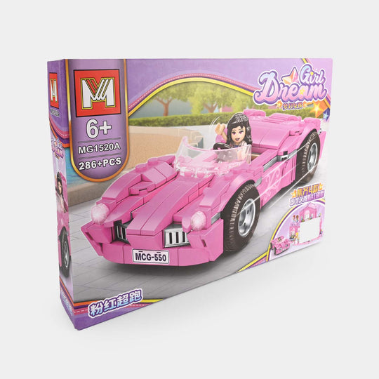 Girl Car Building Blocks Set