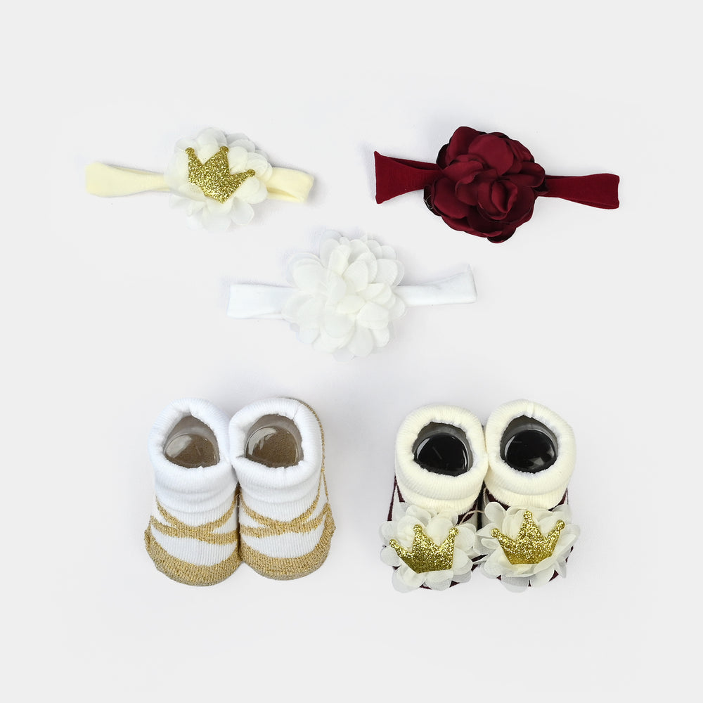 Baby Girl Socks & Headband Pack of 2