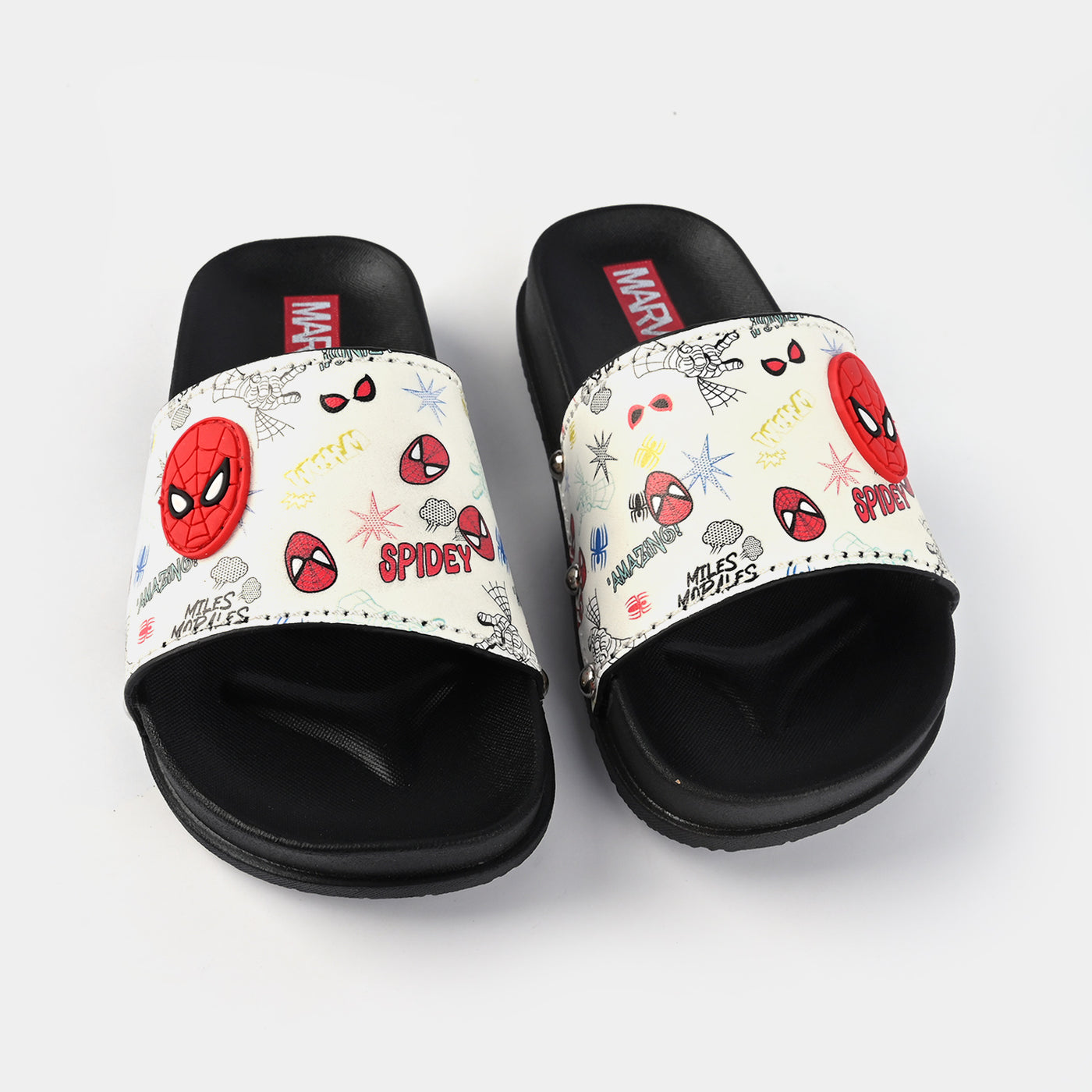 Boys Slipper SF-08- Black/White