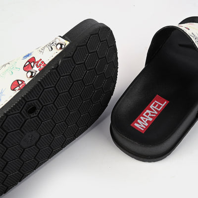 Boys Slipper SF-08- Black/White