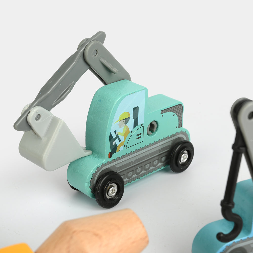Wooden Construction Vehicle Set (7 Pieces)