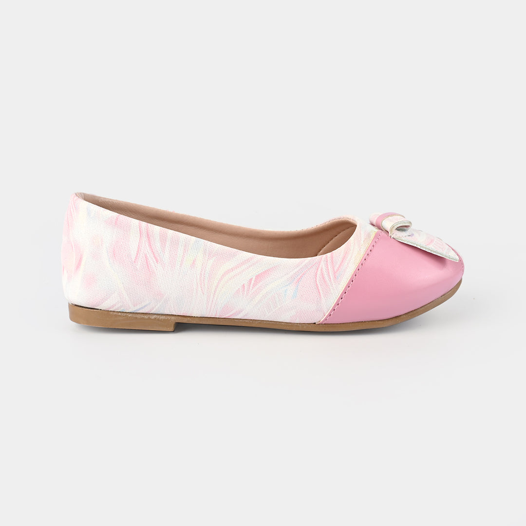 Girls Pumps JS-009-White/Pink