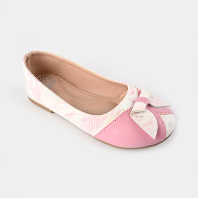 Girls Pumps JS-009-White/Pink