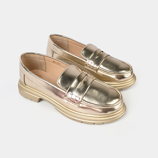 Girls Loafer ZP-070-GOLDEN