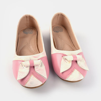 Girls Pumps JS-009-White/Pink