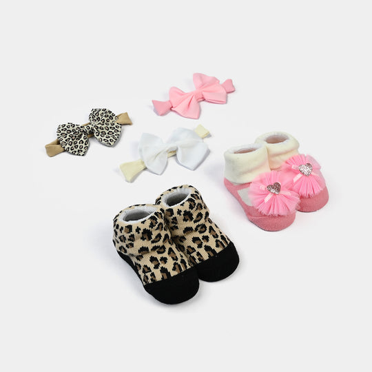 Baby Girl Socks & Headband Pack of 2