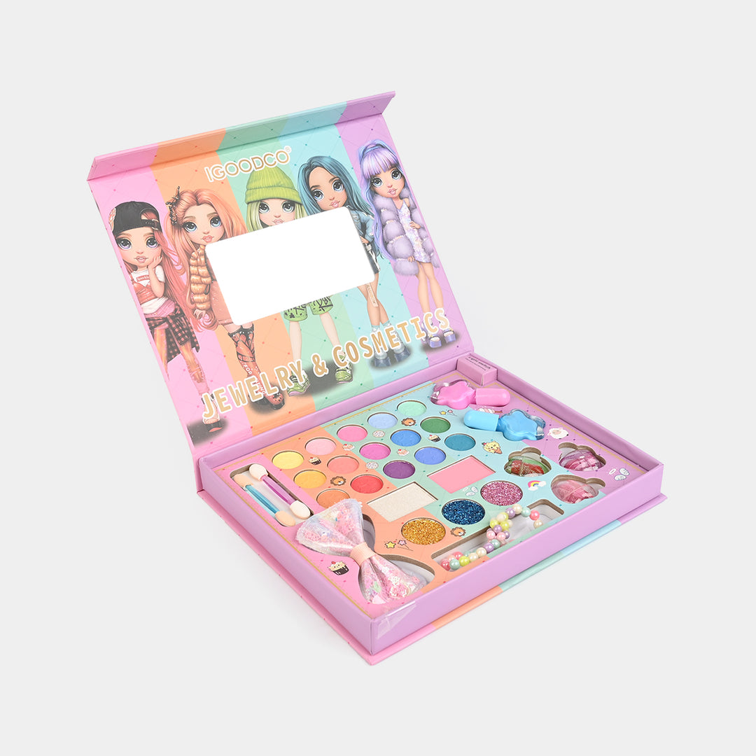 Girls Jewelry & Cosmetics Beauty Collection Makeup Kit