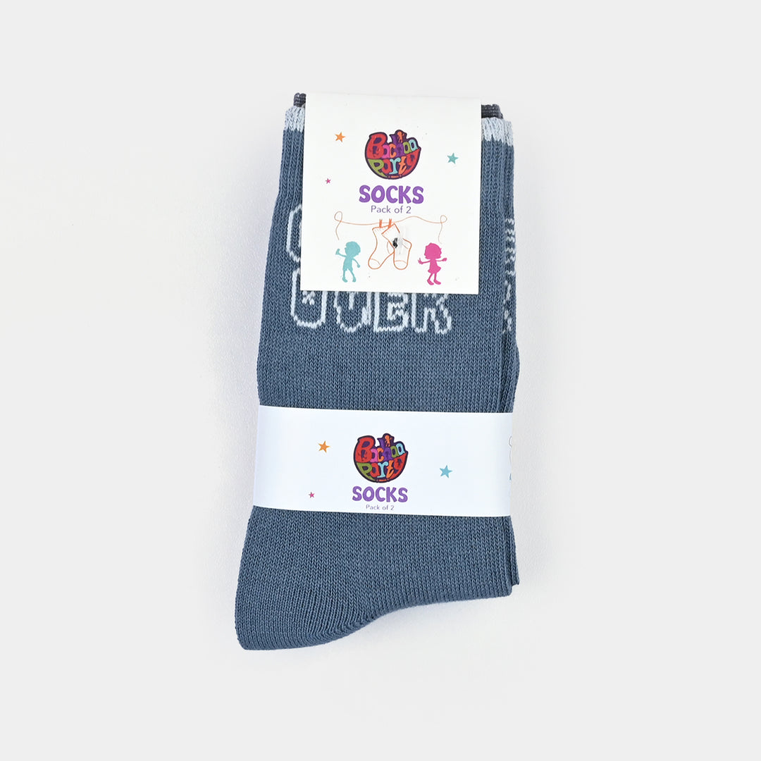 Boys Socks Pack of 2 Game Over-White/Blue