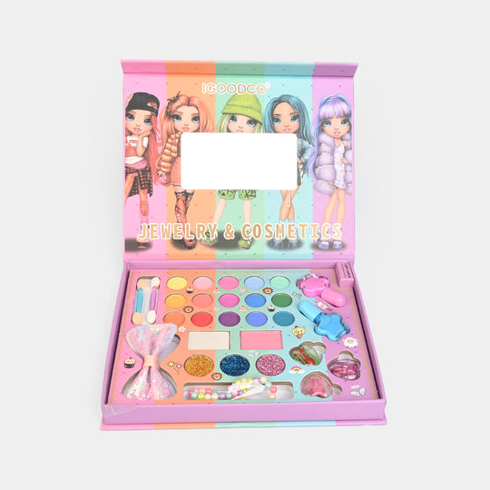 Girls Jewelry & Cosmetics Beauty Collection Makeup Kit