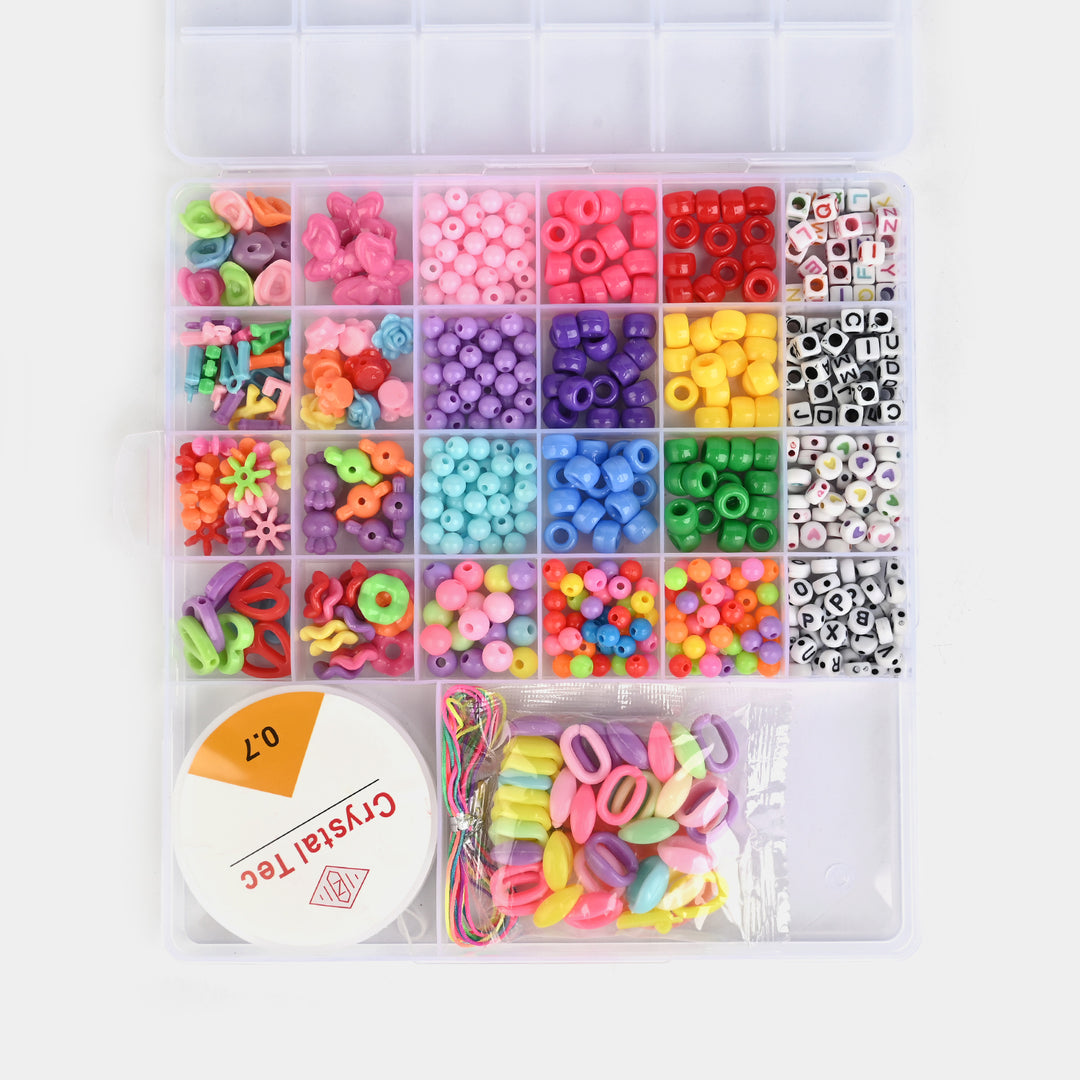 Girls DIY Colourful Bead Jewelry Making Kit Set