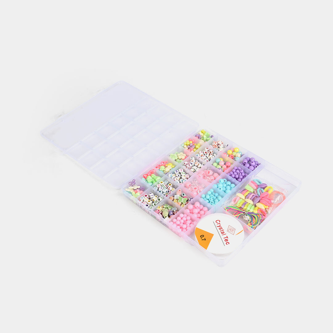 Girls DIY Pastel Bead Jewelry Making Kit Set