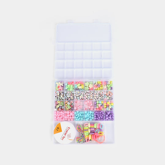 Girls DIY Pastel Bead Jewelry Making Kit Set