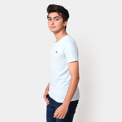 Teens Boys Lycra Jersey T-Shirt - Sky Blue