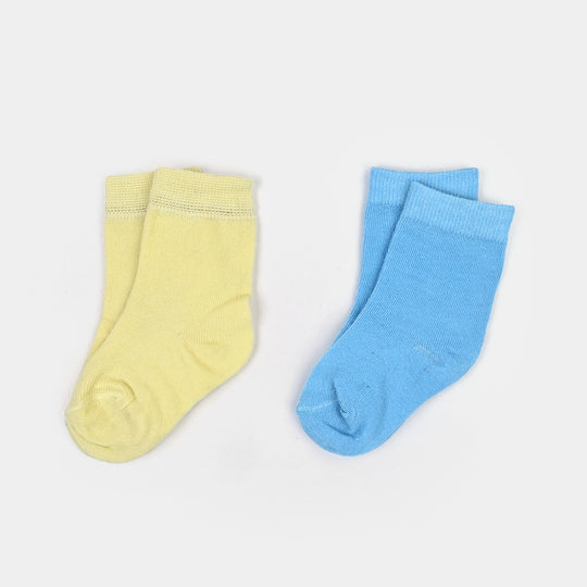 Infant Boys Pack of 2 Basic Socks-Blue/Beige