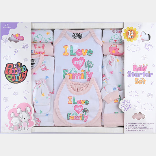 Girls Newborn Gift Set - Pink 13Pcs