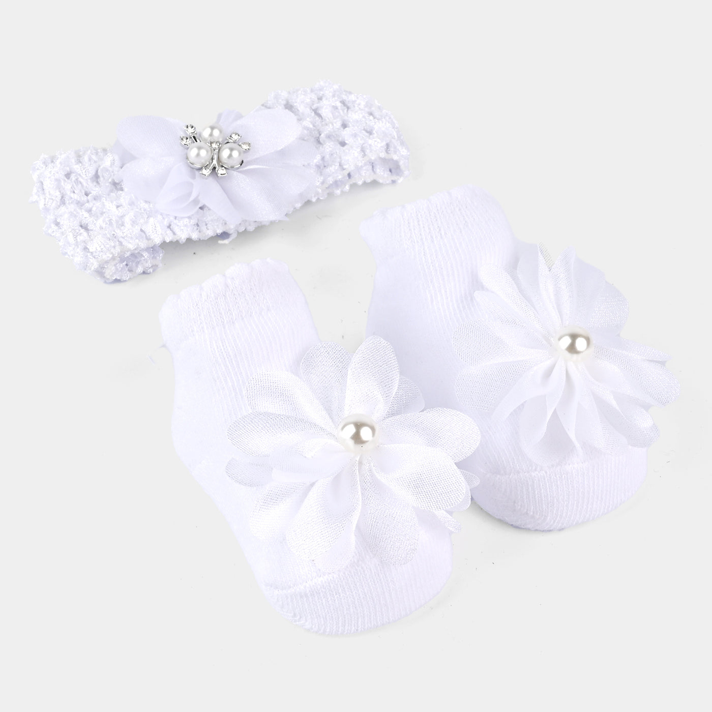 Baby Socks With Head Band 0-9M