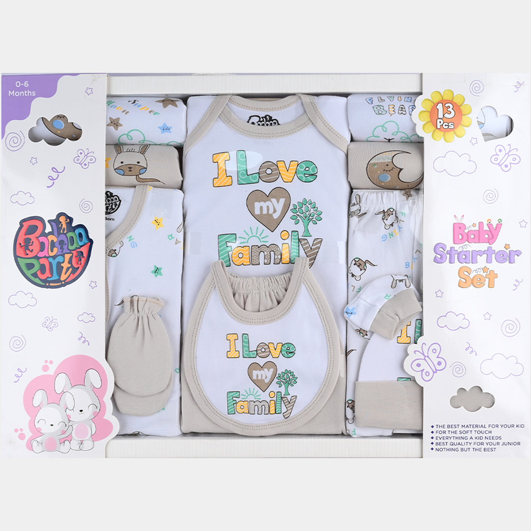 Unisex Newborn Gift Set - Grey 13Pcs