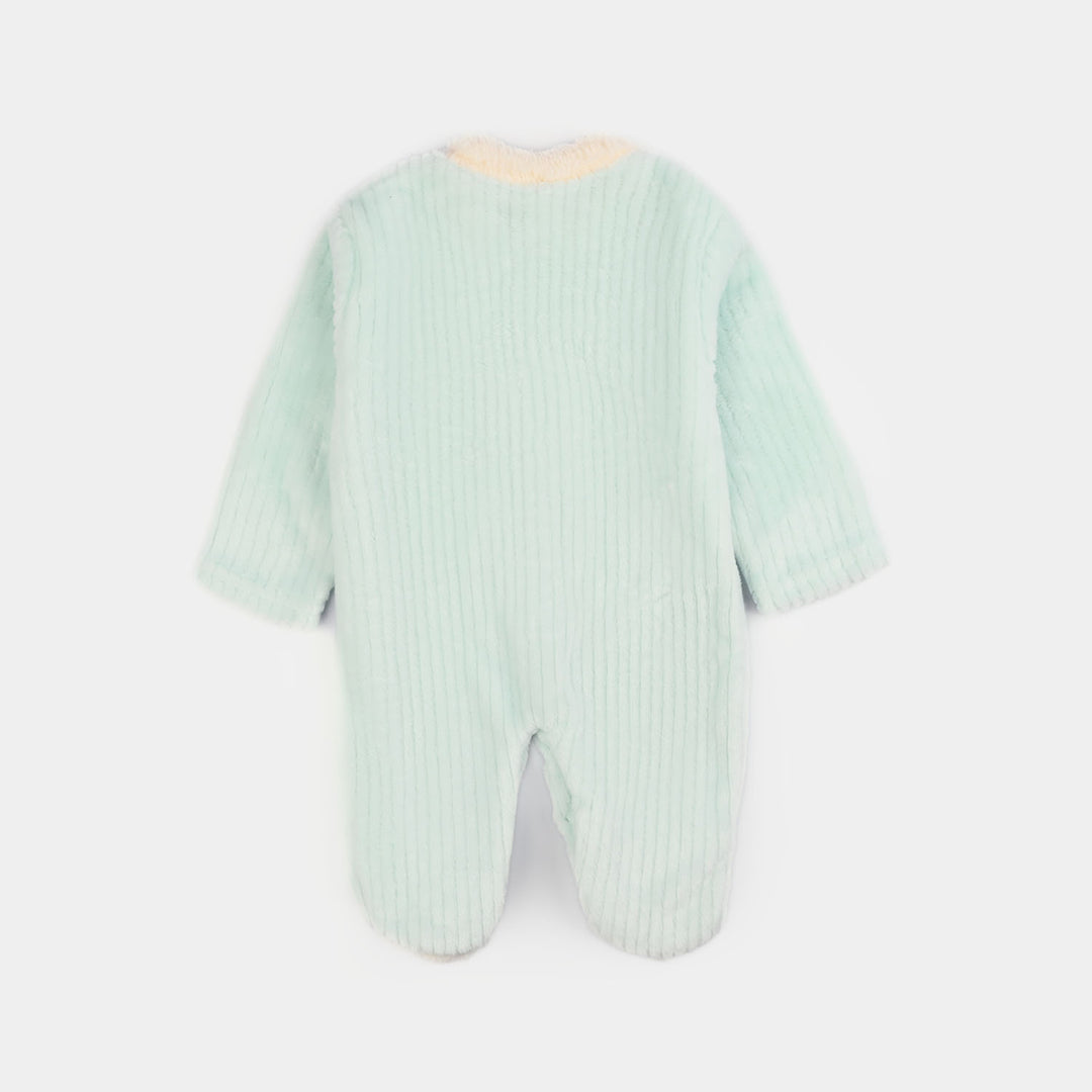 Infant Unisex Faux fur Romper-Green