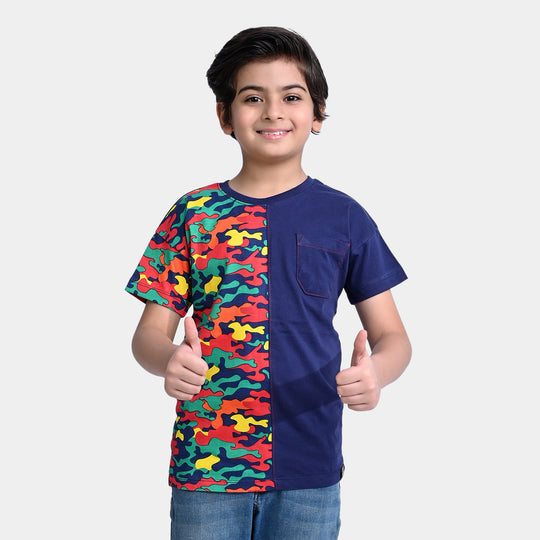 Boys Cotton Jersey T-Shirt H/S My Commando | True Navy