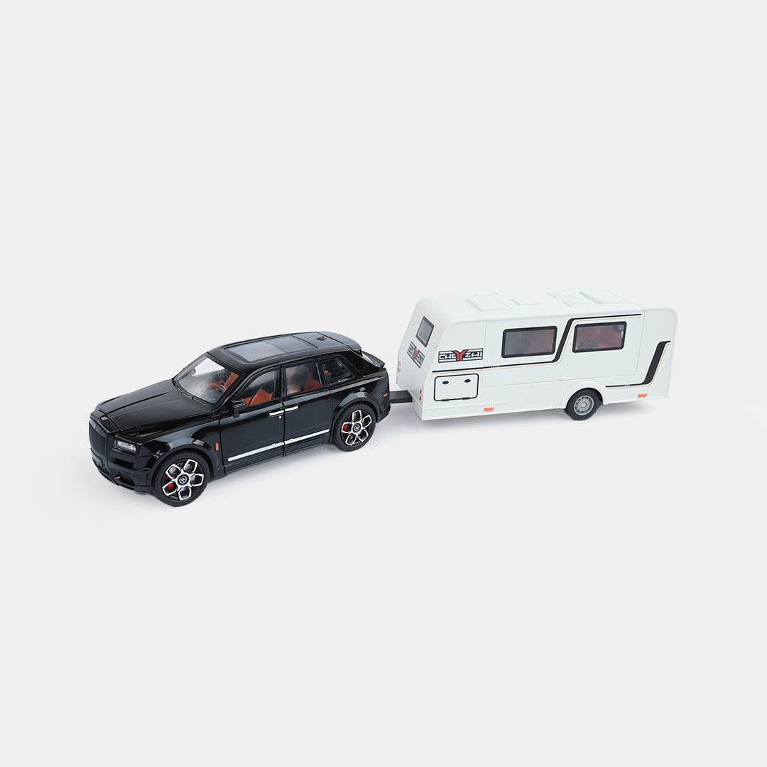 Die-Cast SUV with Travel Camper Trailer Set