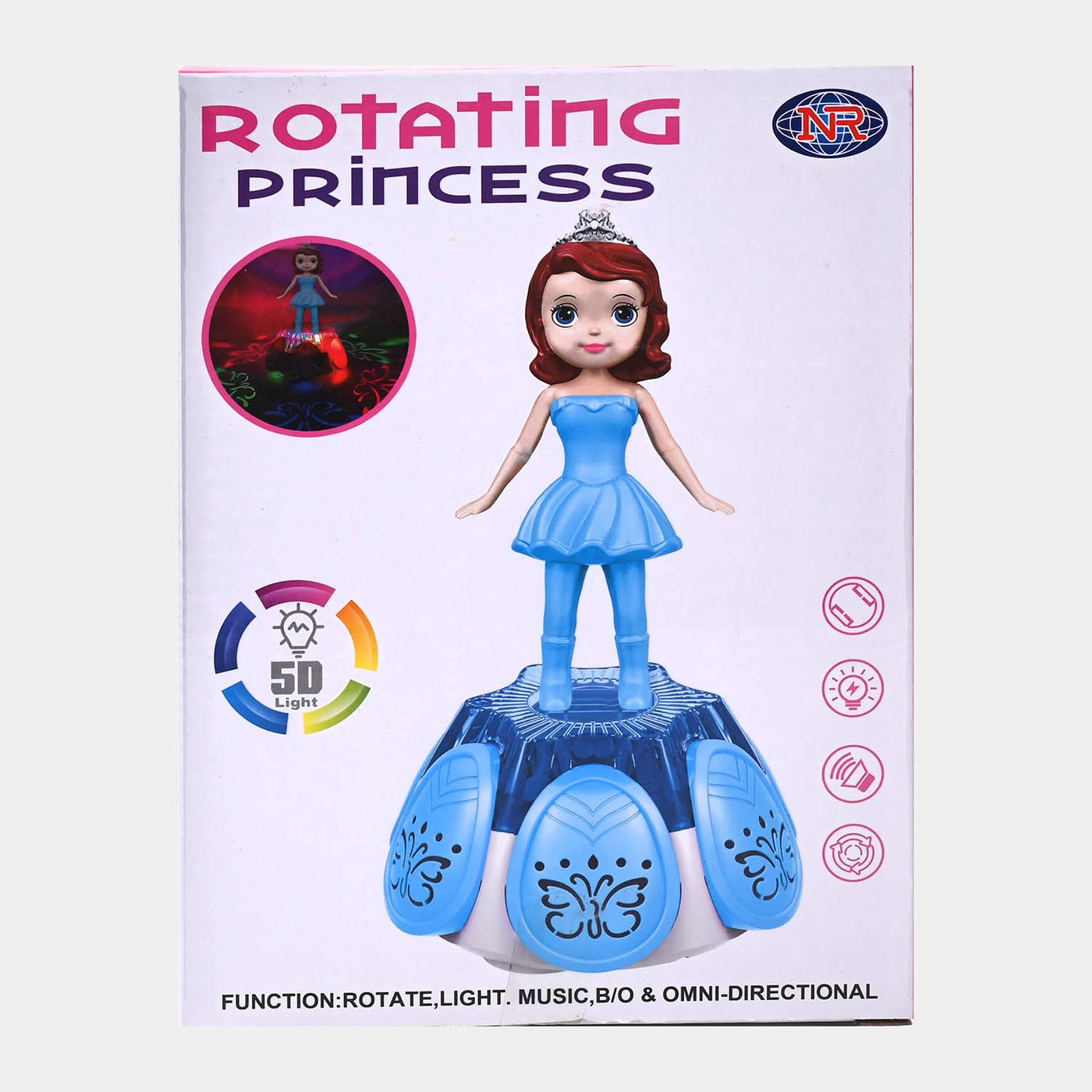 Universal Rotating Princess With Light & Music
