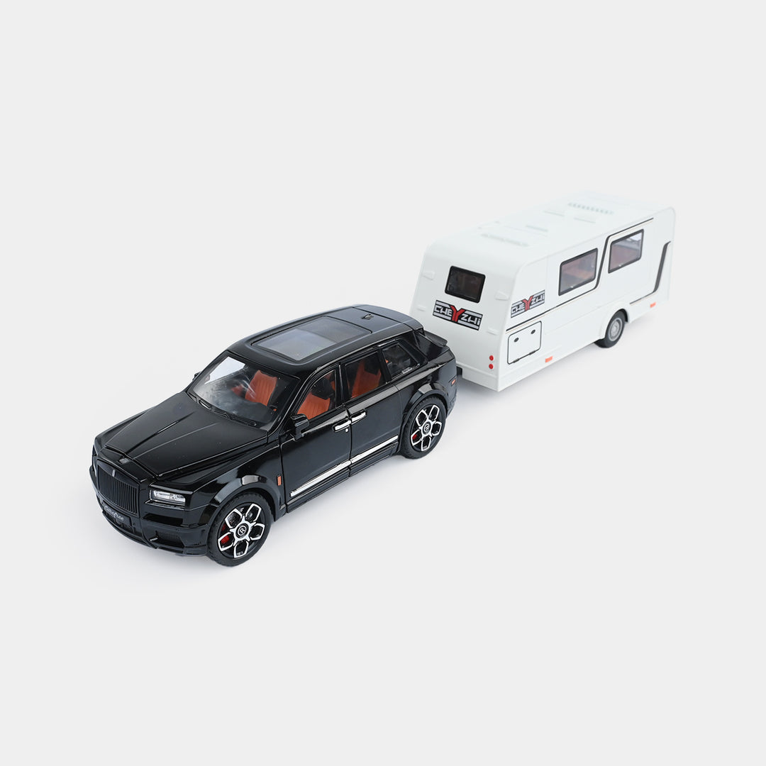 Die-Cast SUV with Travel Camper Trailer Set