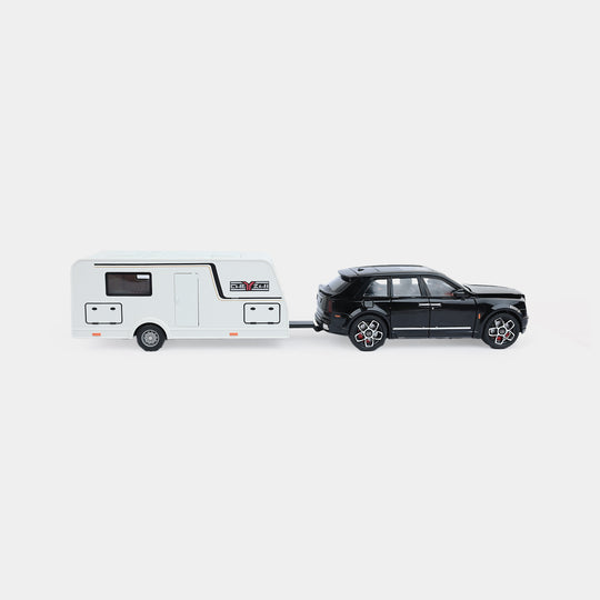Die-Cast SUV with Travel Camper Trailer Set