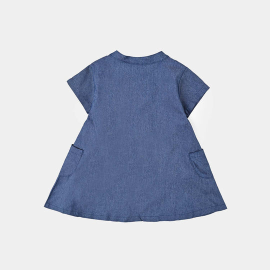 Infant Girls Cotton 2PC Suit-NAVY