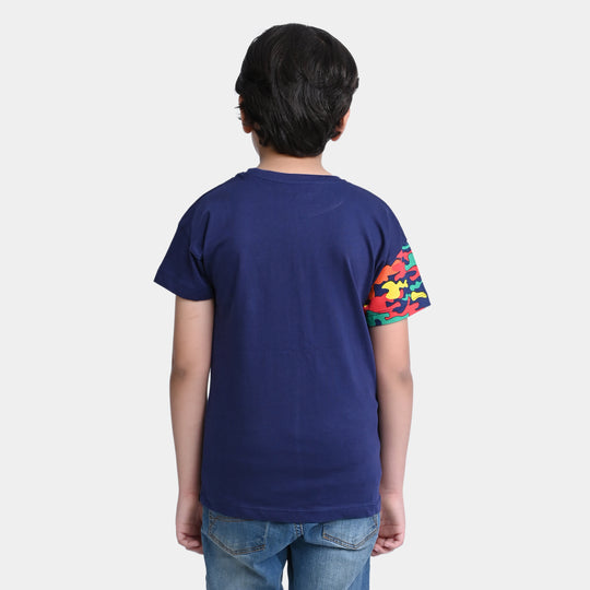 Boys Cotton Jersey T-Shirt H/S My Commando | True Navy