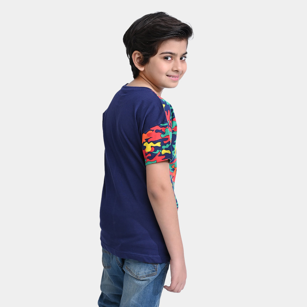 Boys Cotton Jersey T-Shirt H/S My Commando | True Navy