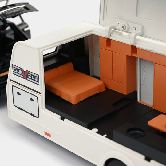 Die-Cast SUV with Travel Camper Trailer Set