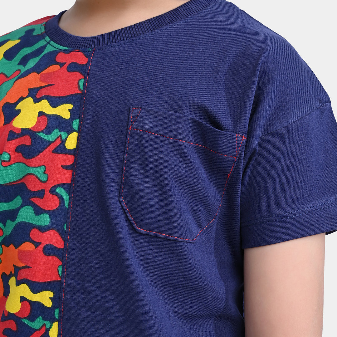 Boys Cotton Jersey T-Shirt H/S My Commando | True Navy