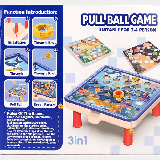 3 In 1 Pull Ball Game For Kids