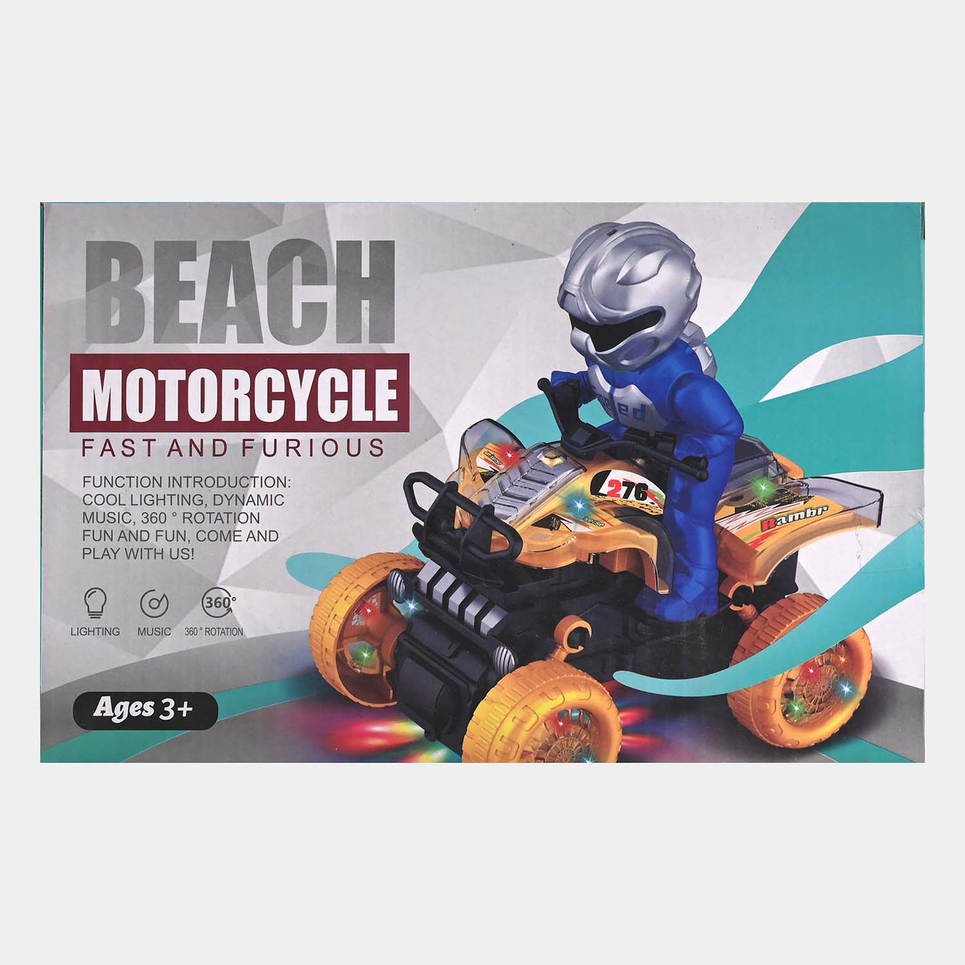 Beach Motorcycle With Music & Light For Kids