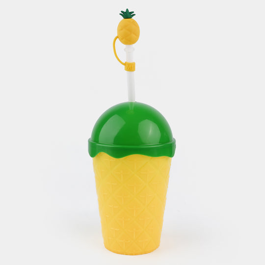 Plastic Polka Straw Glass For Kids