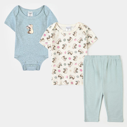 Infant Girls Cotton Interlock 3PCSet